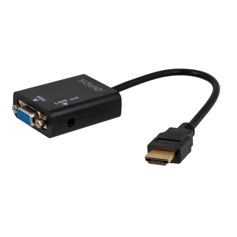 Savio CL-23 video cable adapter 0.5 m VGA (D-Sub) HDMI Type A (Standard) Black Savio CL-23 video cable adapter 0.5 m VGA (D-Sub) HDMI Type A (Standard) Black