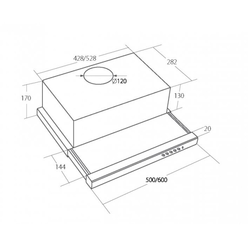Akpo WK-7 Light Eco 60 Built-under cooker hood Inox Akpo WK-7 Light Eco 60 Built-under cooker hood Inox