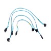 Supermicro 4 x Round SATA cable 0.56 m Black, Blue, White