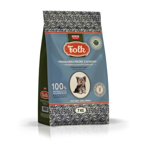 FOLK Small breeds Podhale-style lamb roast with quail and parsley - dry dog food - 7kg FOLK Small breeds Podhale-style lamb roast with quail and parsley - dry dog food - 7kg