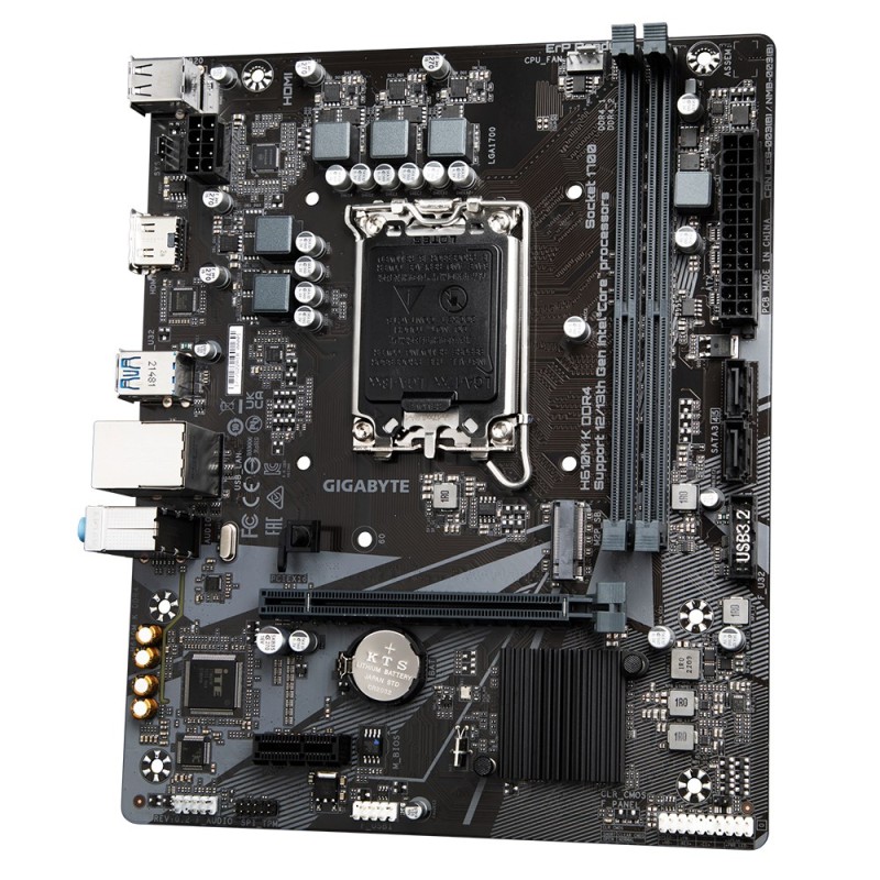 GIGABYTE H610M K DDR4 Motherboard - Supports Intel Core 14th Gen CPUs, up to 3200MHz DDR4, 1xPCIe 3.0 M.2, GbE LAN, USB 3.2 Gen 1 GIGABYTE H610M K DDR4 Motherboard - Supports Intel Core 14th Gen CPUs, up to 3200MHz DDR4, 1xPCIe 3.0 M.2, GbE LAN, USB 3.2 Gen 1