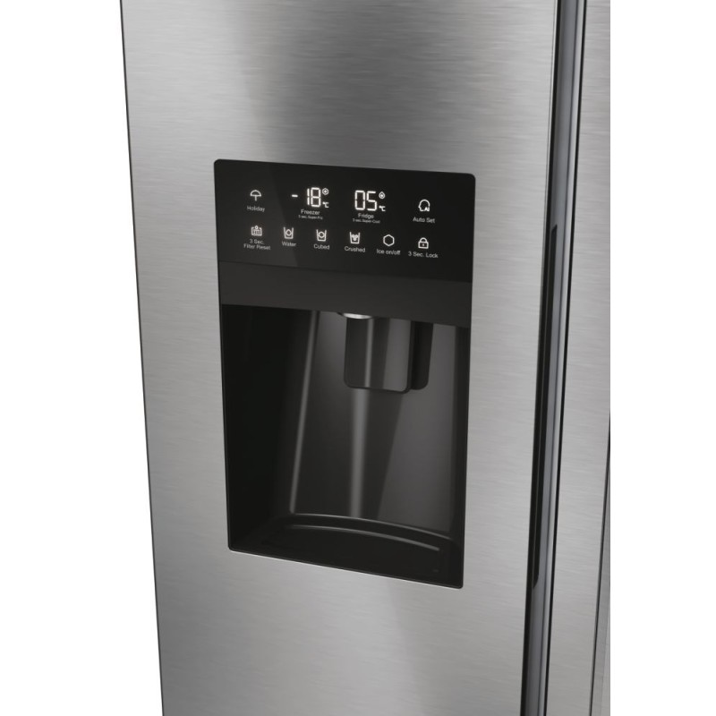 Haier SBS 90 Serie 5 HSR5918DIMP Free-standing double-sided fridge-freezer combination 511 l D Platinum, stainless steel