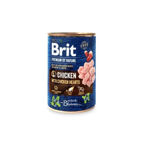 BRIT Premium By Nature Chicken and Hearts - wet dog food - 400 g BRIT Premium By Nature Chicken and Hearts - wet dog food - 400 g