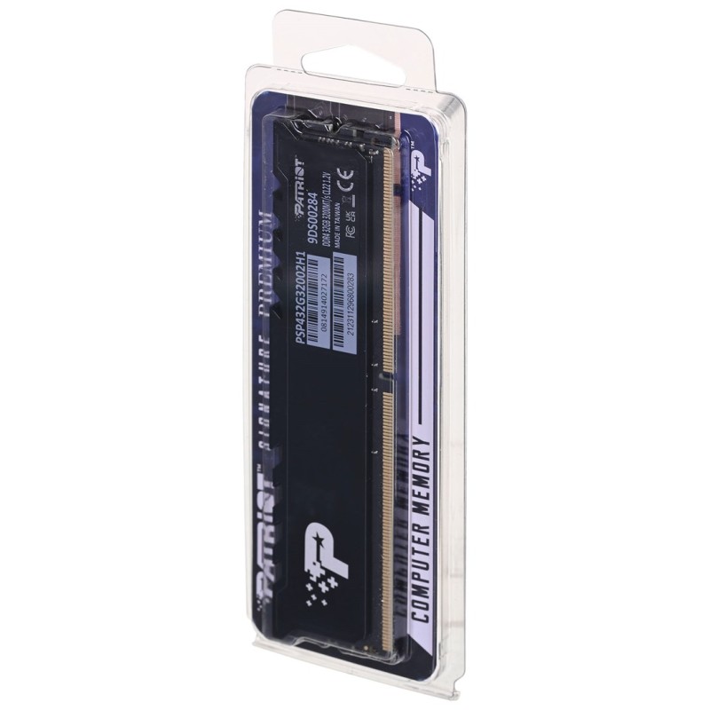 Patriot Memory Signature Premium PSP432G32002H1 memory module 32 GB 1 x 32 GB DDR4 3200 MHz Patriot Memory Signature Premium PSP432G32002H1 memory module 32 GB 1 x 32 GB DDR4 3200 MHz