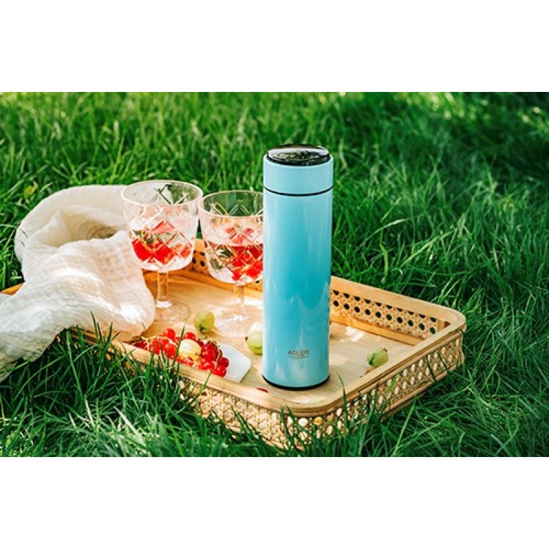 THERMOS WITH LED ADLER AD 4506BL BLUE THERMOS WITH LED ADLER AD 4506BL BLUE