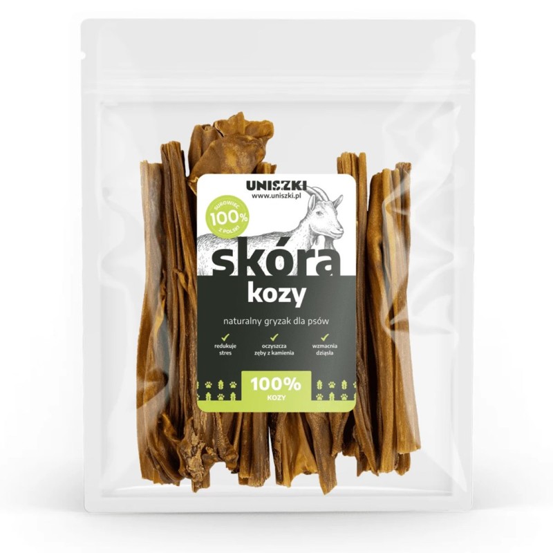 UNISZKI Goat Skin - Treat for Dogs - 100 g UNISZKI Goat Skin - Treat for Dogs - 100 g