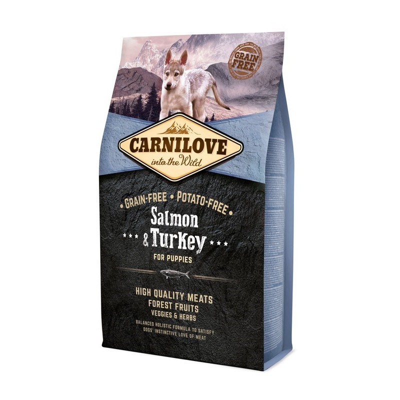 CARNILOVE Salmon&Turkey Puppies - dry puppy food - 4 kg