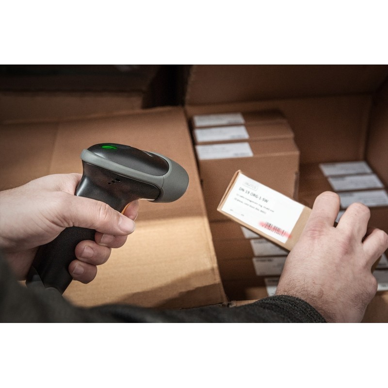 Digitus 2D Barcode Hand Scanner, Battery-Operated, Bluetooth & QR-Code Compatible Digitus 2D Barcode Hand Scanner, Battery-Operated, Bluetooth & QR-Code Compatible