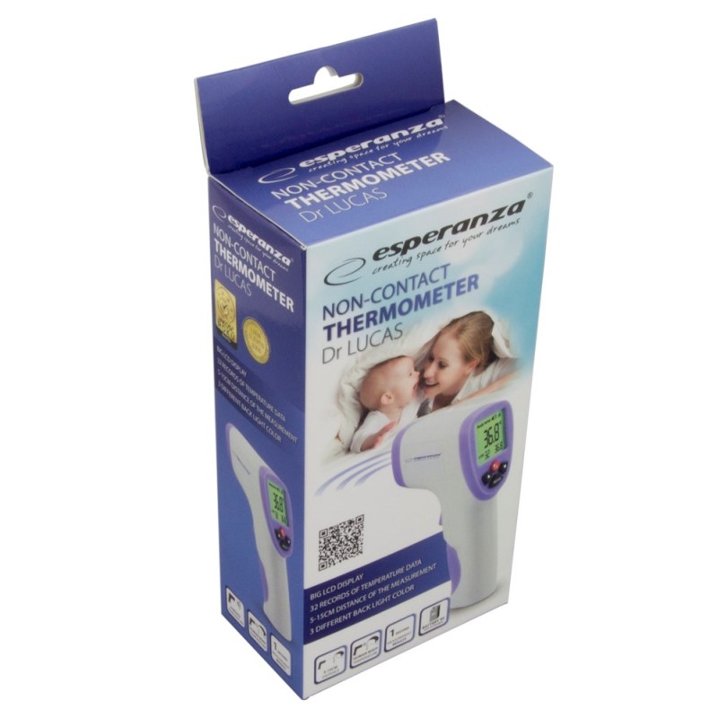 Esperanza ECT002 digital body thermometer Remote sensing thermometer Purple, White Ear, Forehead, Oral, Rectal, Underarm Buttons Esperanza ECT002 digital body thermometer Remote sensing thermometer Purple, White Ear, Forehead, Oral, Rectal, Underarm Buttons