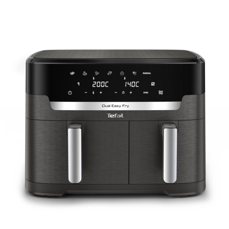Tefal Easy Fry Dual XXL EY942HE0 fryer Double 11 L Stand-alone 2020 W Hot air fryer Grey Tefal Easy Fry Dual XXL EY942HE0 fryer Double 11 L Stand-alone 2020 W Hot air fryer Grey
