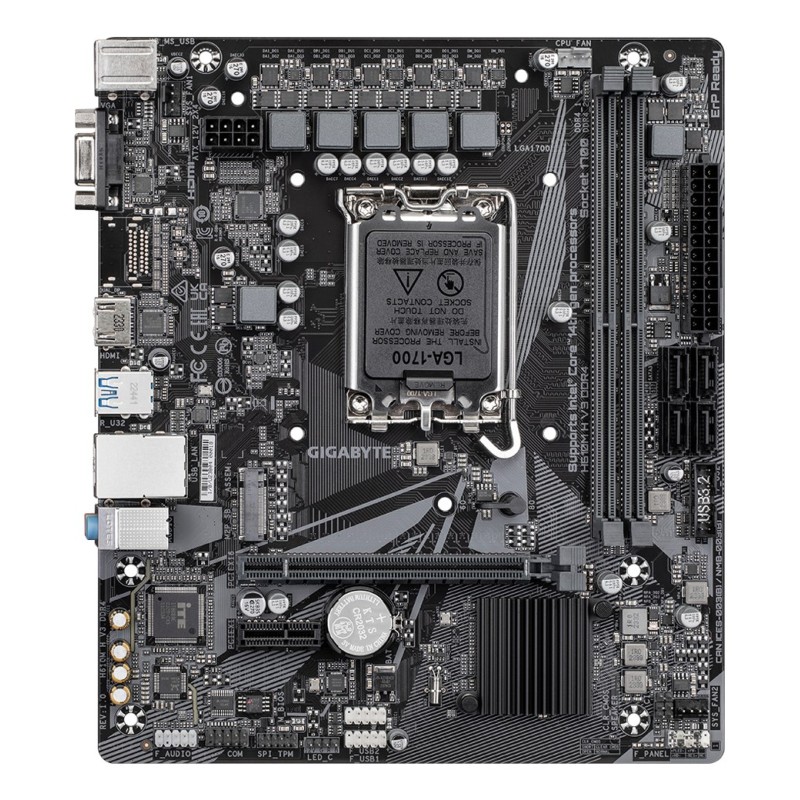 GIGABYTE H610M H V3 DDR4 Motherboard - Supports Intel Core 14th CPUs, 4+1+1 Hybrid Phases Digital VRM, up to 3200MHz DDR4, 1xPCIe 3.0 M.2, GbE LAN, USB 3.2 Gen 1 GIGABYTE H610M H V3 DDR4 Motherboard - Supports Intel Core 14th CPUs, 4+1+1 Hybrid Phases Digital VRM, up to 3200MHz DDR4, 1xPCIe 3.0 M.2, GbE LAN, USB 3.2 Gen 1