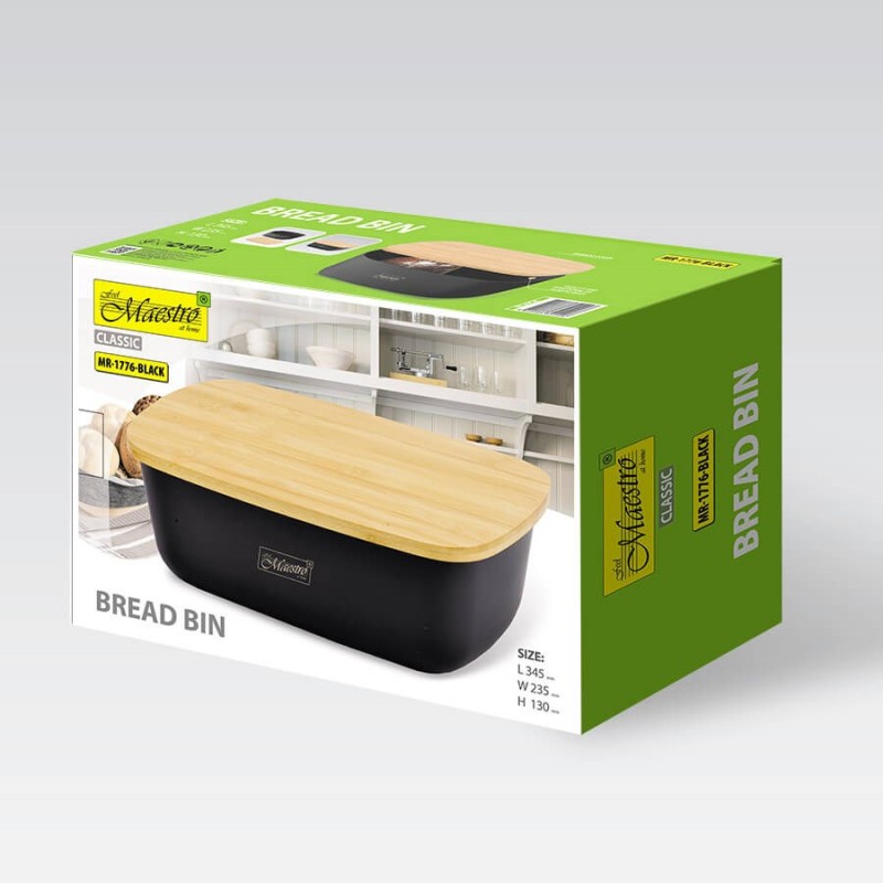 MAESTRO breadbox MR-1776-BLACK MAESTRO breadbox MR-1776-BLACK