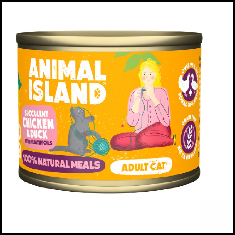 ANIMAL ISLAND Chicken with duck - wet cat food - 200 g