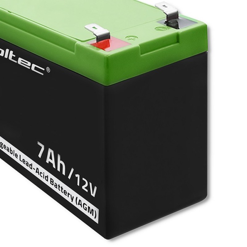 Qoltec 53076 AGM battery | 12V | 7Ah | max. 105A | Security