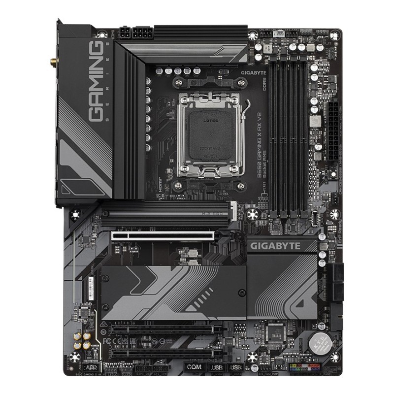 GIGABYTE B650 GAMING X AX V2 Motherboard - Supports AMD Ryzen 8000 CPUs, 8+2+2 Phases Digital VRM, up to 8000MHz DDR5 (OC), 1xPCIe 5.0 + 2xPCIe 4.0 M.2, Wi-Fi 6E 802.11ax, 2.5GbE LAN, USB 3.2 Gen 2 GIGABYTE B650 GAMING X AX V2 Motherboard - Supports AMD Ryzen 8000 CPUs, 8+2+2 Phases Digital VRM, up to 8000MHz DDR5 (OC), 1xPCIe 5.0 + 2xPCIe 4.0 M.2, Wi-Fi 6E 802.11ax, 2.5GbE LAN, USB 3.2 Gen 2