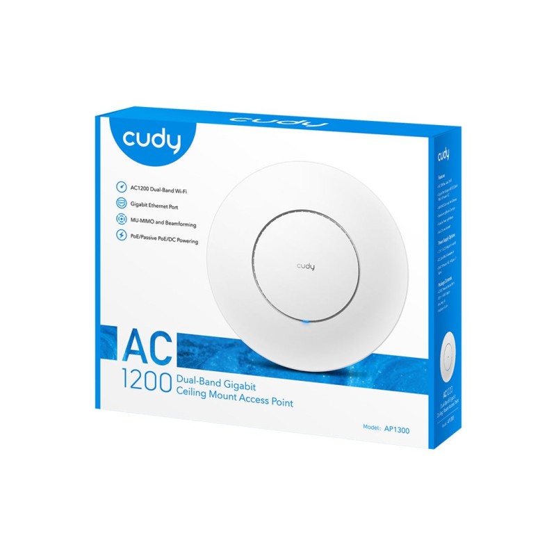 Cudy AP1300 867 Mbit/s White Power over Ethernet (PoE) Cudy AP1300 867 Mbit/s White Power over Ethernet (PoE)