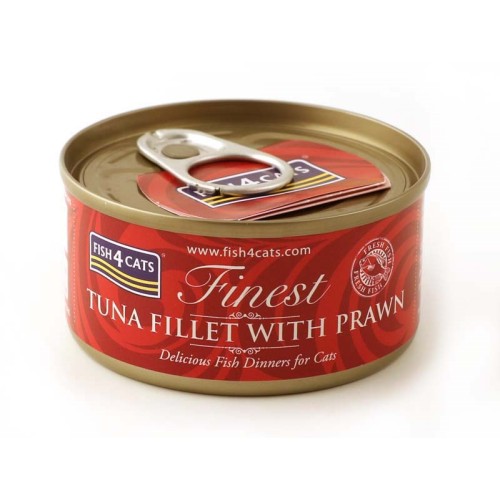 FISH4CATS Tuna fillet with prawn - wet cat food - 70g