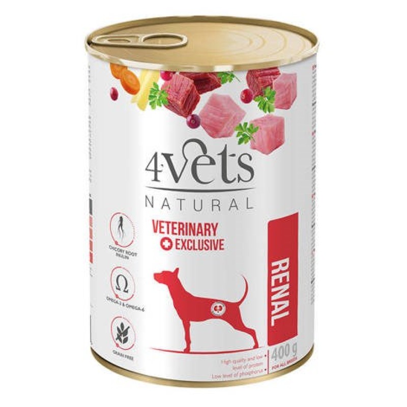 4VETS Natural Renal - wet dog food - 400g