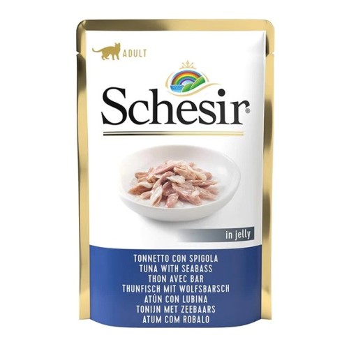 SCHESIR in jelly Tuna with seabass - wet cat food - 85 g