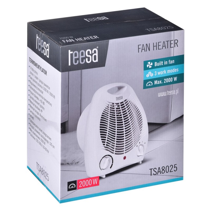Teesa TSA8025 electric space heater Indoor White 2000 W