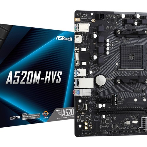 Asrock A520M-HVS AMD A520 Socket AM4 micro ATX