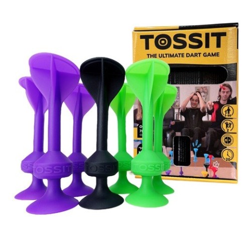 Dart game with silicone suction cups TOSSIT Starter Set – green and purple Dart game with silicone suction cups TOSSIT Starter Set – green and purple
