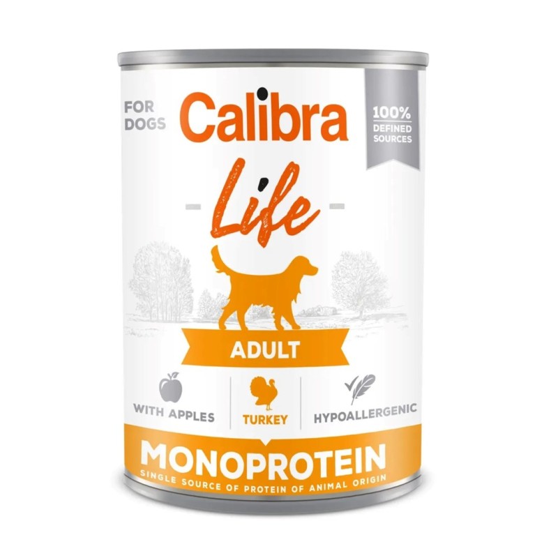 CALIBRA Dog Life Adult Turkey with apples - wet dog food - 400g