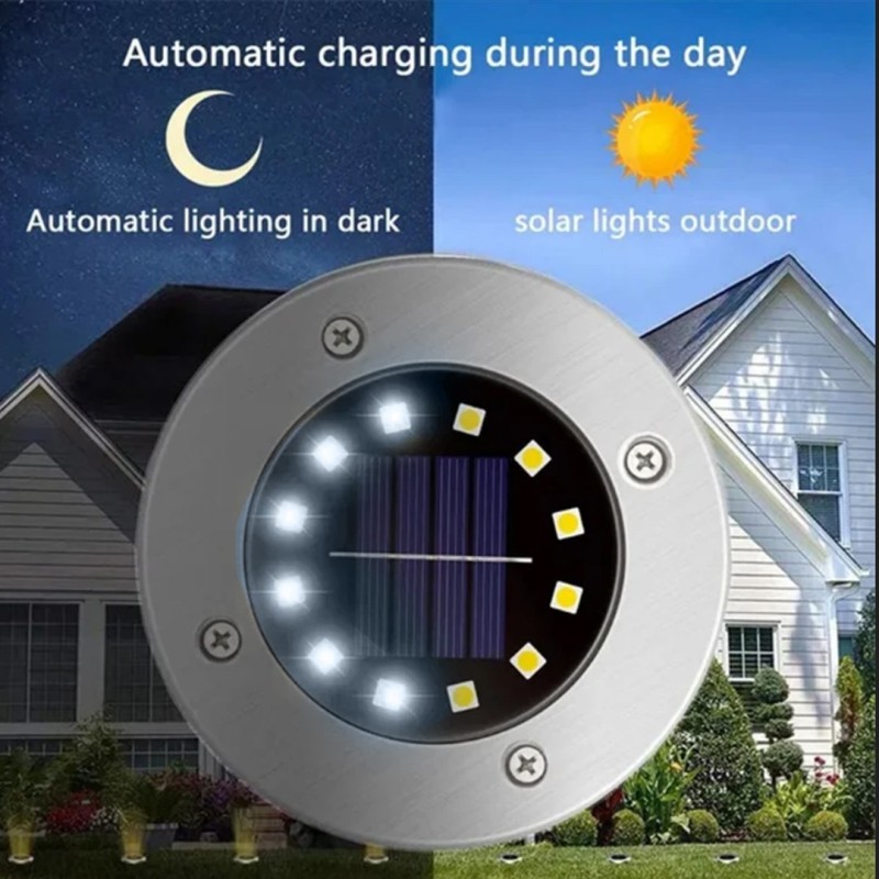 Maclean MCE318 LED Solar Pathway Lights with Ground Spike 12 LED SMD Neutral White 4000K 0.7 W Solar Lamp for Outdoor Path Light Garden Lights IP44 Maclean MCE318 LED Solar Pathway Lights with Ground Spike 12 LED SMD Neutral White 4000K 0.7 W Solar Lamp for Outdoor Path Light Garden Lights IP44
