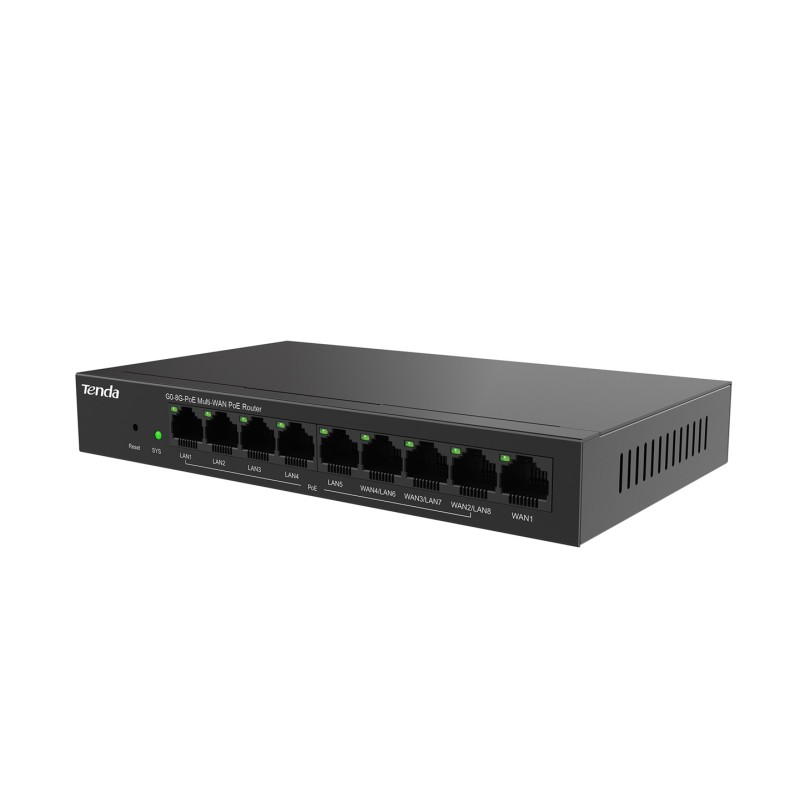 Tenda G0-8G-PoE wired router Gigabit Ethernet Black Tenda G0-8G-PoE wired router Gigabit Ethernet Black
