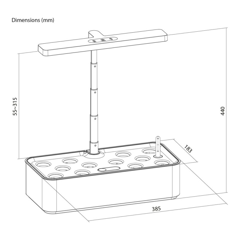 GreenBlue Intelligent Indoor Plant Growing System, SMART pot, 4L capacity, for 12 plants, full spectrum LEDs, GB133 GreenBlue Intelligent Indoor Plant Growing System, SMART pot, 4L capacity, for 12 plants, full spectrum LEDs, GB133