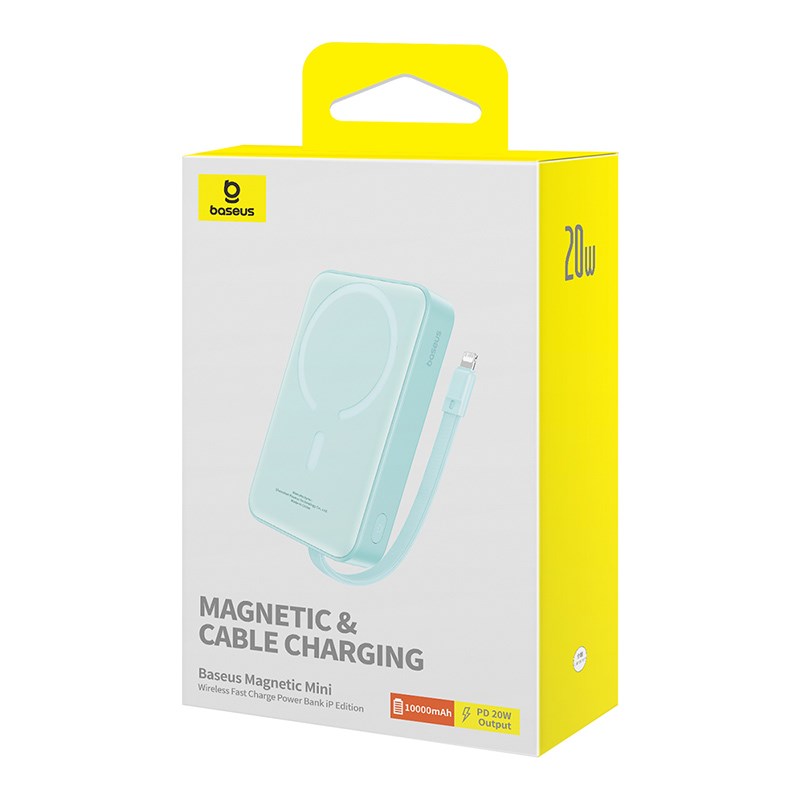 Baseus P10022109333-00 Lithium polymer (LiPo) power bank 10000 mAh Wireless charging Blue Baseus P10022109333-00 Lithium polymer (LiPo) power bank 10000 mAh Wireless charging Blue