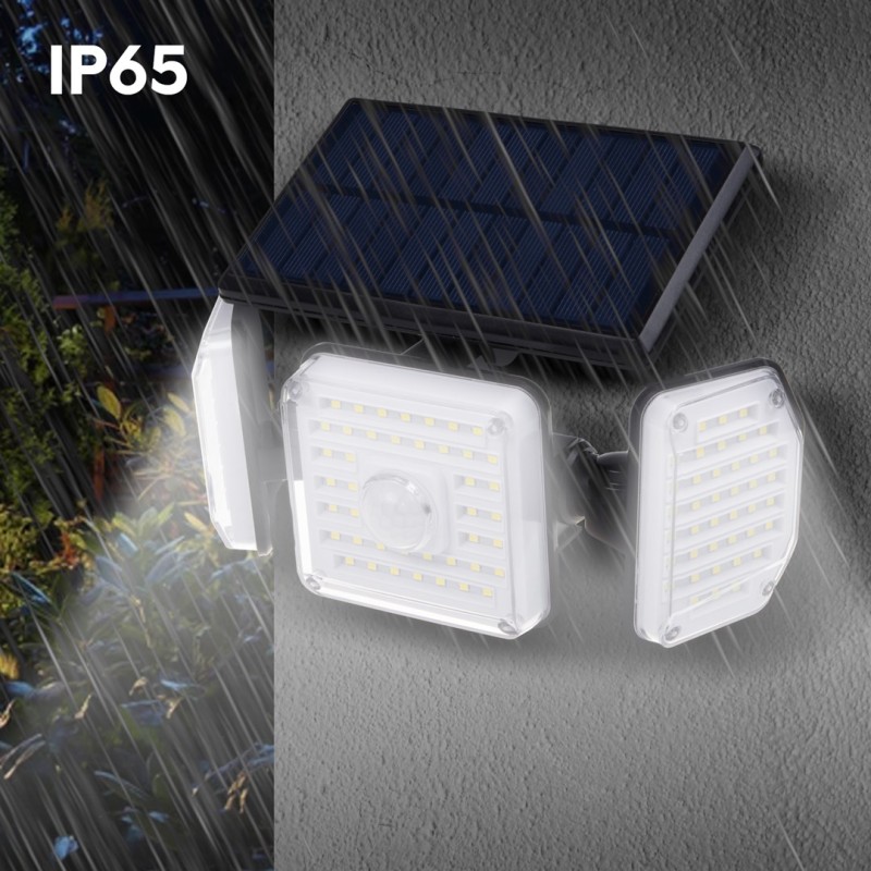 Maclean IP65 Solar LED Lamp with Motion and Dusk-to-Dawn Sensor IP65 4W 320lm 4000K Li-ion 1200 mAh 3 Operating Modes Floodlight Security Garden Entryway HQ Maclean IP65 Solar LED Lamp with Motion and Dusk-to-Dawn Sensor IP65 4W 320lm 4000K Li-ion 1200 mAh 3 Operating Modes Floodlight Security Garden Entryway HQ