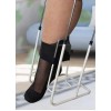 Instrument for putting on compression stockings and tights