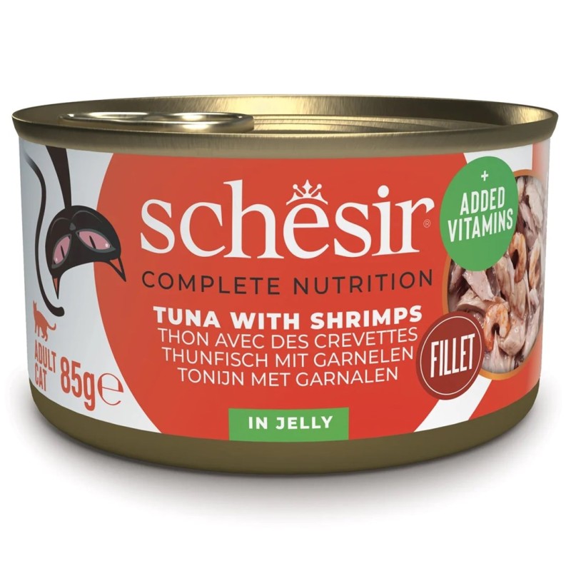 SCHESIR in jelly Tuna with shrimps - wet cat food - 85 g SCHESIR in jelly Tuna with shrimps - wet cat food - 85 g