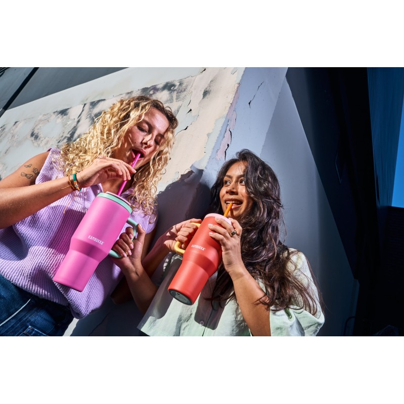 Thermal mug with telescopic straw Kambukka Rio Tumbler 950ml Bubblegum Mint Thermal mug with telescopic straw Kambukka Rio Tumbler 950ml Bubblegum Mint
