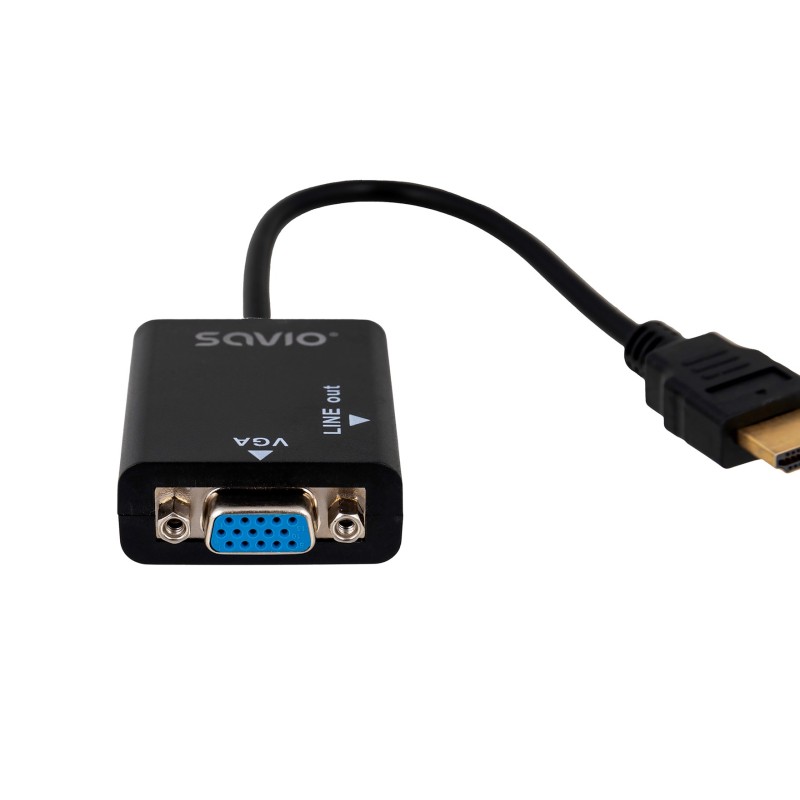Savio CL-23 video cable adapter 0.5 m VGA (D-Sub) HDMI Type A (Standard) Black Savio CL-23 video cable adapter 0.5 m VGA (D-Sub) HDMI Type A (Standard) Black