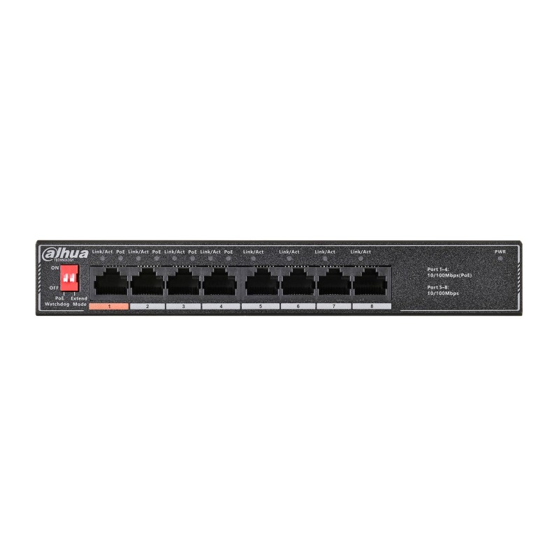 Dahua Technology PoE SF1008LP Unmanaged L2 Fast Ethernet (10/100) Power over Ethernet (PoE) Black Dahua Technology PoE SF1008LP Unmanaged L2 Fast Ethernet (10/100) Power over Ethernet (PoE) Black