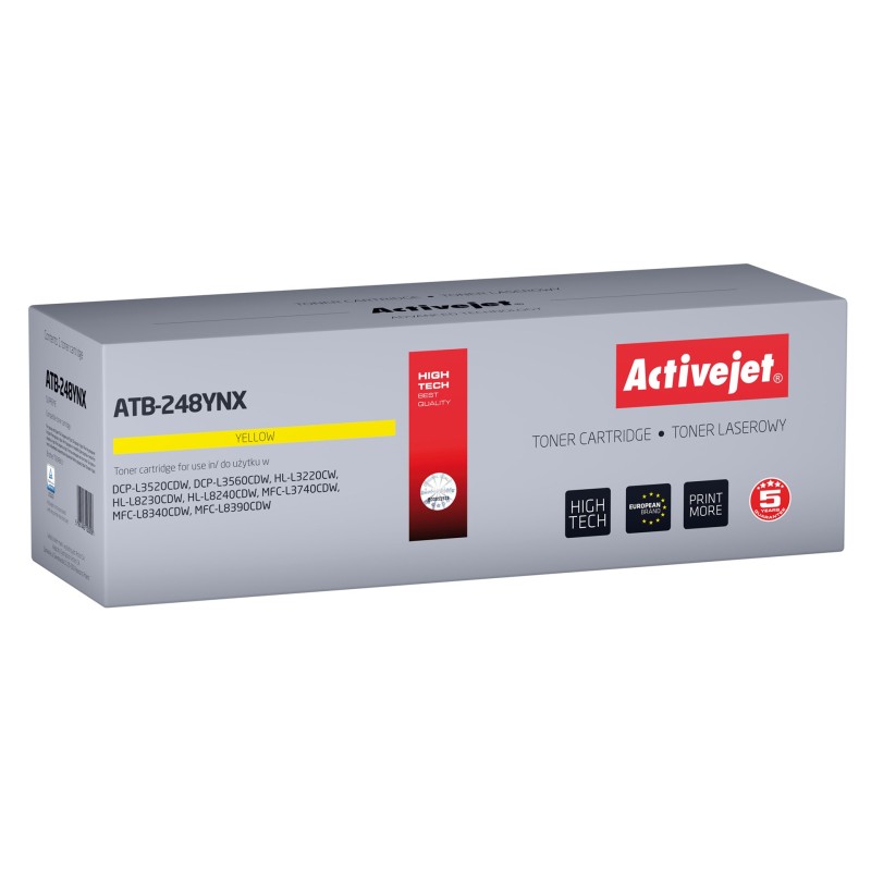 Activejet ATB-248YNX Toner for Brother printers; Replacement Brother TN248XLY; Supreme; 2300 pages; yellow) Activejet ATB-248YNX Toner for Brother printers; Replacement Brother TN248XLY; Supreme; 2300 pages; yellow)
