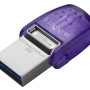 Kingston Technology DataTraveler microDuo 3C USB flash drive 64 GB USB Type-A / USB Type-C 3.2 Gen 1 (3.1 Gen 1) Purple, Stainless steel