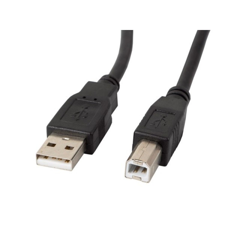 Lanberg CA-USBA-10CC-0005-BK USB cable 0,5 m 2.0 USB B Black Lanberg CA-USBA-10CC-0005-BK USB cable 0,5 m 2.0 USB B Black