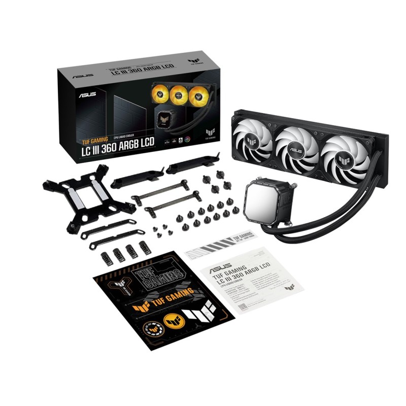ASUS TUF Gaming LC III 360 ARGB LCD Computer case All-in-one liquid cooler 12 cm Black