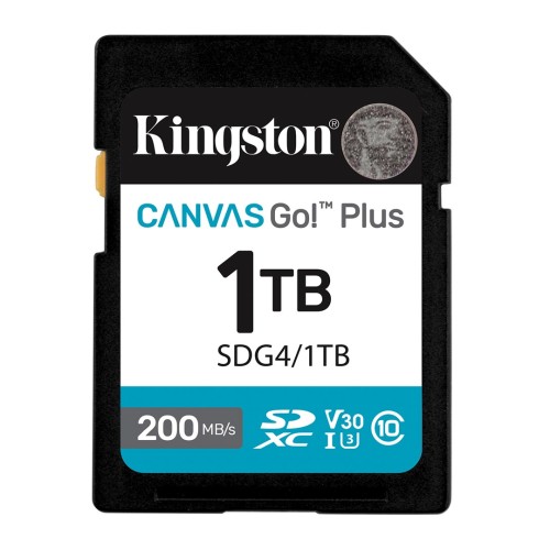 Kingston Technology Canvas Go! Plus 1TB SDXC Canvas Go Plus Gen4 200MB/s C10 UHS-I U3 V30 Kingston Technology Canvas Go! Plus 1TB SDXC Canvas Go Plus Gen4 200MB/s C10 UHS-I U3 V30