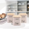 SET OF METAL CONTAINERS 3 PCS MR-1775-3S-IVORY SET OF METAL CONTAINERS 3 PCS MR-1775-3S-IVORY