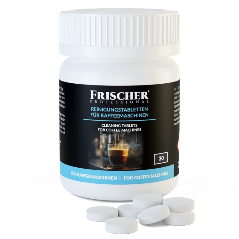 Frischer coffee machine cleaning tablets 30 pcs. Frischer coffee machine cleaning tablets 30 pcs.