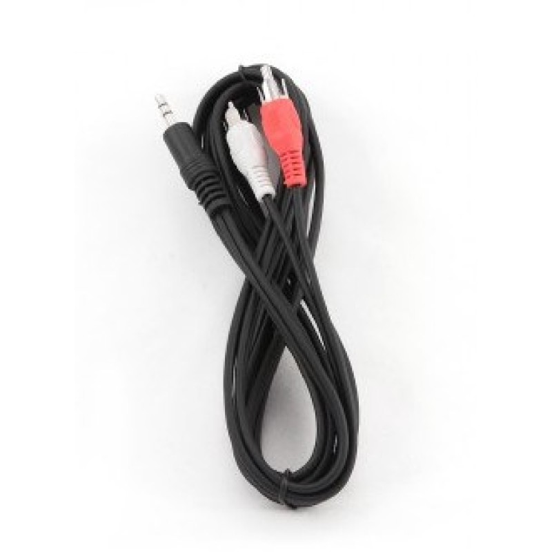 Gembird 2.5m, 3.5mm/2xRCA, M/M audio cable Black, Red, White Gembird 2.5m, 3.5mm/2xRCA, M/M audio cable Black, Red, White