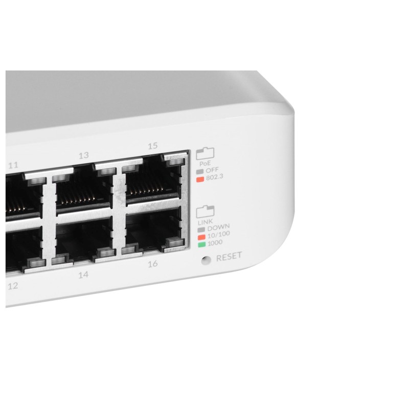 Ubiquiti UniFi Switch Lite 16 PoE L2 Gigabit Ethernet (10/100/1000) Power over Ethernet (PoE) White Ubiquiti UniFi Switch Lite 16 PoE L2 Gigabit Ethernet (10/100/1000) Power over Ethernet (PoE) White