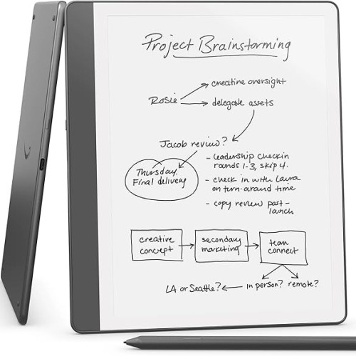 Ebook New Kindle Scribe - 2024 release 10.2” glare-free 16GB Wi-Fi (Without Lockscreen Ads) with Premium Pen Tungsten Ebook New Kindle Scribe - 2024 release 10.2” glare-free 16GB Wi-Fi (Without Lockscreen Ads) with Premium Pen Tungsten