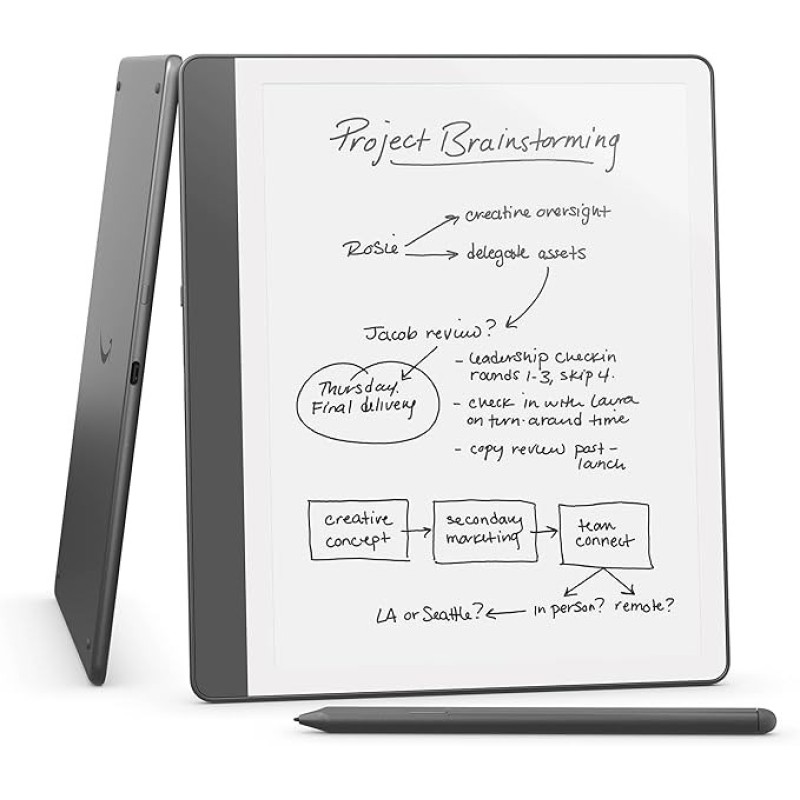 Ebook New Kindle Scribe - 2024 release 10.2” glare-free 16GB Wi-Fi (Without Lockscreen Ads) with Premium Pen Tungsten Ebook New Kindle Scribe - 2024 release 10.2” glare-free 16GB Wi-Fi (Without Lockscreen Ads) with Premium Pen Tungsten