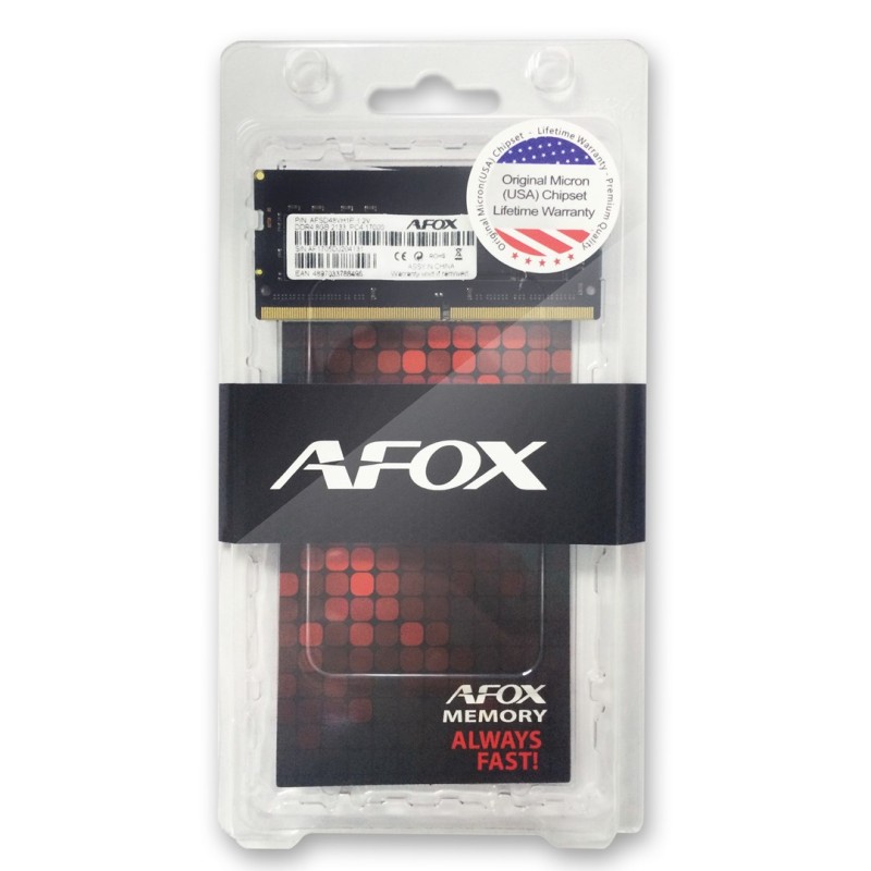 AFOX SO-DIMM DDR4 8GB 3200MHZ AFOX SO-DIMM DDR4 8GB 3200MHZ