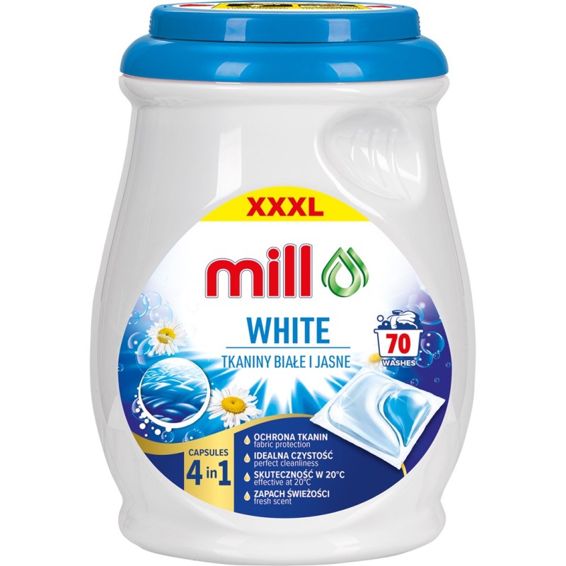 MILL PRO 2k laundry capsules White 70 pcs MILL PRO 2k laundry capsules White 70 pcs